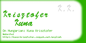 krisztofer kuna business card